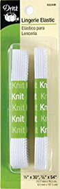 【中古】【輸入品・未使用】Lingerie Elastic -White 2/Pkg 1/2"X30" & 3/8"X54" (並行輸入品)