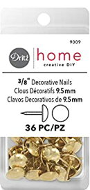 【中古】【輸入品・未使用】Upholstery Decorative Nails 3/8" 36/Pkg-Gilt Smooth Head (並行輸入品)