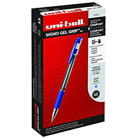 【中古】【輸入品・未使用】uni-ball Gel Grip Stick Medium Point Gel Pens 12 Blue Ink Pens(65451)