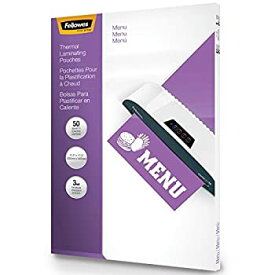 【中古】【輸入品・未使用】Fellowes Laminating Pouches Menu - 3 mil 50-pack - glossy - Tabloid Extra (12 in x 18 in) lamination pouches