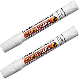 【中古】【輸入品・未使用】Sharpie : Mean Streak Marking Stick Broad Tip White -:- Sold as 2 Packs of - 1 - / - Total of 2 Each