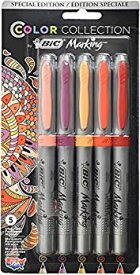 【中古】【輸入品・未使用】Set of 5 Bic Color Collection - Warm Color Special Edition - Ultra Fine Tip - Made in The USA