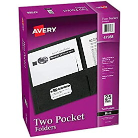 【中古】【輸入品・未使用】Two-Pocket Embossed Paper Portfolio 30-Sheet Capacity Black 25/Box (並行輸入品) [並行輸入品]