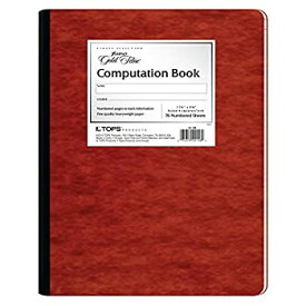 【中古】【輸入品・未使用】Ampad Gold Fibre Computation Book Red Cover Ivory Paper Letter Size 4 Square Inch Rule 76 Sheets 1 Each (22-156)