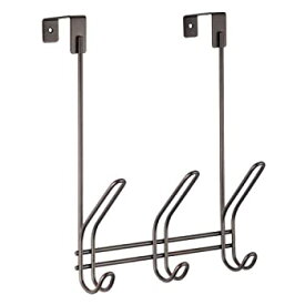 【中古】【輸入品・未使用】InterDesign Classico Over the Door Organizer Hooks for Coats Hats Robes Towels - 6 Hooks Bronze by InterDesign