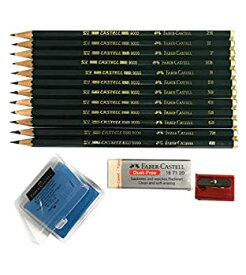 【中古】【輸入品・未使用】Faber - Castell 9000アートグラファイトスケッチ木製鉛筆セット12カウント( 2h、H、f、HB B 2b 3b 4b 5b、6b、7b、8b ) + 1?Faber練り消し