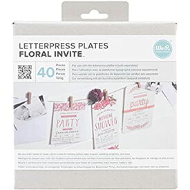 【中古】【輸入品・未使用】We R Memory Keepers Printing Plate レタープレス - Floral Invite (40 ピース)
