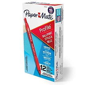 【中古】【輸入品・未使用】Paper Mate ボールペン プロファイル格納式ペン 中細 (1.0mm) レッド 12本