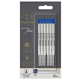 【中古】【輸入品・未使用】PARKER QUINKflow ボールペンインク リフィル 中字 ブルー 10本入り バリューパック