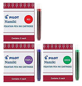 【中古】【輸入品・未使用】Pilot Namiki IC50 Fountain Pen Ink Cartridge Purple Green Red(69002-69003-69004)