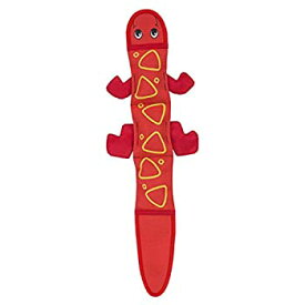 【中古】【輸入品・未使用】Outward Hound Fire Biterz Durable Dog Interactive Squeak Toy Lizard Red Large