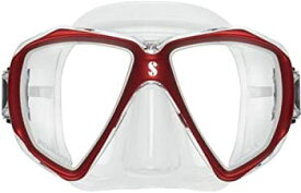 【中古】【輸入品・未使用】SCUBAPRO Spectra Dive Mask Clear Skirt Silver/Red