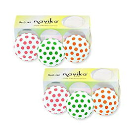 【中古】【輸入品・未使用】ゴルフballs- Polka Dotピンク、緑、オレンジコンボ( 2パック)