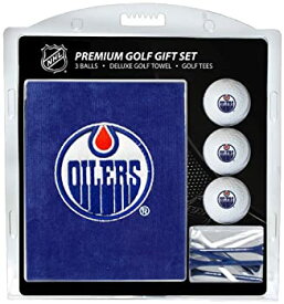 【中古】【輸入品・未使用】NHL Edmonton Oilers刺繍ゴルフタオル、3ゴルフボール、ゴルフティーセット