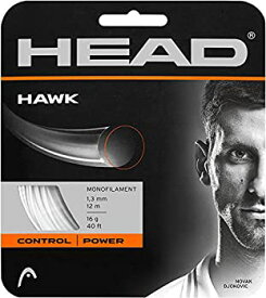 【中古】【輸入品・未使用】ヘッド(HEAD) 硬式テニス ガット ホーク セット 12m 281103 ホワイト