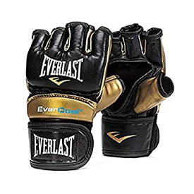 【中古】【輸入品・未使用】Everlast Everstrike M/L ライトバッグ MMA グラップリング トレーニンググローブ ブラックとゴールド