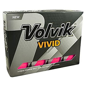 【中古】【輸入品・未使用】Volvik(ボルビック) ゴルフボール Vivid (ビビッド) 並行輸入品 3ピース 1ダース ビビットピンク