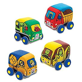 【中古】【輸入品・未使用】Melissa & Doug pull-back Construction Vehicles???ソフトベビーToy Play Set of 4?Vehicles