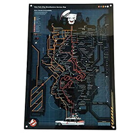【中古】【輸入品・未使用】Factory Entertainment Ghostbusters NYC Subway Map Metal Sign