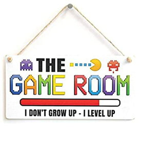 【中古】【輸入品・未使用】meijiafei The Game Room IないGrow Up???IレベルUp???ゲームルームサインGreat Small Gift Idea Forゲーマー10?" x 5?"