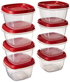 【中古】【輸入品・未使用】Rubbermaid 7J60 Easy Find Lid Square 2-Cup Food Storage (Pack of 8 Containers) by Rubbermaid