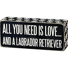 【中古】【輸入品・未使用】ALL YOU NEED IS LOVE AND A LABRADOR RETRIEVER Box Sign by GSM