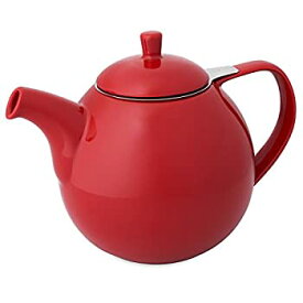 【中古】【輸入品・未使用】Forlife Curve Teapot with Infuser 1330ml/1.3L in Red
