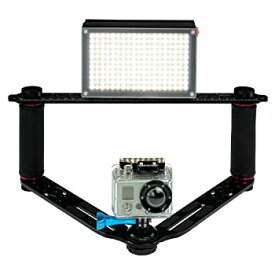 【中古】【輸入品・未使用】Fotodiox Pro GoTough ウェッジ - ブラックアルミニウムメタル (レッドハンドル) 安定グリップシステム GoPro Hero 1/2/3/3+/4/5/6/7およびその