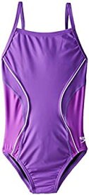 【中古】【輸入品・未使用】Speedo Big Girls ' Revolve Splice Energy Back Swimsuit パープル