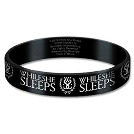 【中古】【輸入品・未使用】While She Sleeps メンズ ロゴ ラバー ブレスレット ブラック