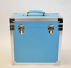 【中古】【輸入品・未使用】Steepletone SRB-2 LP Vinyl Retro Record Storage Case Holds 50 12"LPs - L Blue