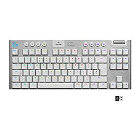 【中古】Logitech G915 TKL White Tactile Tenkeyless Lightspeed Wireless RGB Mechanical Gaming Keyboard Low Profile Switch Options LIGHTSYNC RGB