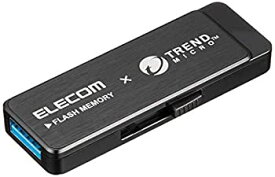 【中古】エレコム USBメモリ USB3.0 トレンドマイクロ製ウイルス対策ソフト搭載 8GB ブラック MF-TRU308GBK