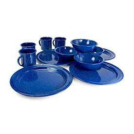 【中古】Alpine Mountain Gear 4 Person Enamel Dinning Set Blue by Alpine Mountain Gear