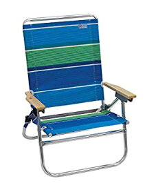 【中古】Rio Easy In-Easy Out Beach Chair - Blue Green Stripe