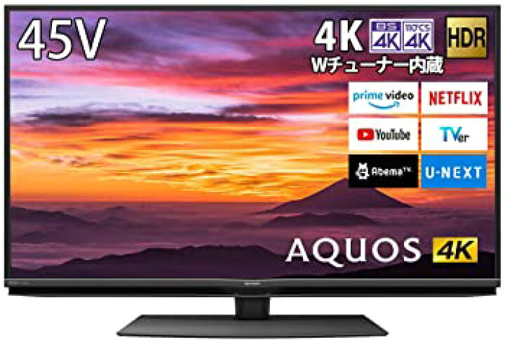 楽天市場 中古 シャープ 4k チューナー内蔵 液晶 テレビ Android Tv Hdr対応 N Blackパネル Aquos 45v型 4t C45bn1 アトリエ絵利奈