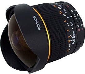 【中古】Rokinon 8mm 超ワイドF/3.5 魚眼レンズ 自動絞りと自動露出チップ付き Nikon AE8M-N用