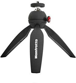 【中古】Manfrotto ミニ三脚 PIXI カメラ用 ミラーレスカメラ コンパクトカメラ ボール雲台 動画撮影用グリップ ブラック 耐荷重1kg 自重190g MTPIXI-B