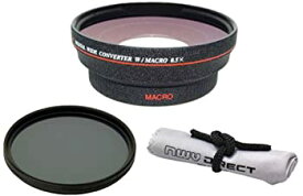 【中古】Nikon Coolpix p600?HD (高定義) 0.5?X広角レンズ、マクロ+ 67?mm円偏光フィルタ+ Nwv Directマイクロファイバークリーニングクロス