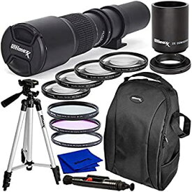 【中古】Ultimaxx 500mm f/8 プリセット望遠レンズキット Nikon D7500、D500、D600、D610、D700、D750、D800、D810、D850、D3100、D3200、D3300、D3400、