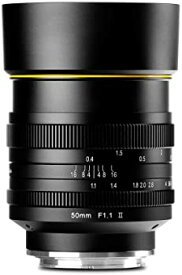 【中古】Kamlan 50mm f1.1 II APS-C 大口径レンズ 標準レンズ ミラーレスカメラ用 (マイクロ4/3マウント)