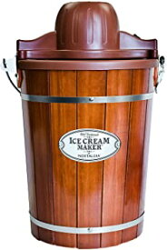 【中古】Nostalgia ICMP600WD Vintage Collection 6-Quart Wood Bucket Electric Ice Cream Maker with Easy-Clean Liner by Nostalgia