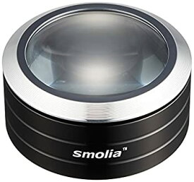 【中古】【未使用】3R スリー・アールシステム 使い方簡単LED付卓上ルーペ [LED拡大鏡smolia] ブラック 3R-SMOLIA-5