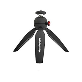 【中古】【未使用】Manfrotto ミニ三脚 PIXI カメラ用 ミラーレスカメラ コンパクトカメラ ボール雲台 動画撮影用グリップ ブラック 耐荷重1kg 自重190g MTPIXI-B