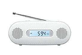 【中古】【未使用】Panasonic FM/AM 2バンドレシーバー 手回し充電ラジオ ホワイト RF-TJ10-W