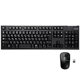 【中古】【未使用】エレコム キーボード 【マウスセット】 ワイヤレス (レシーバー付属) メンブレン フルキーボード 1000万回高耐久 PlayStation4 対応 ブラック TK