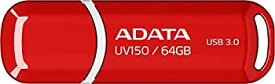 【中古】【未使用】ADATA USBメモリ USB3.2 Gen1 64GB キャップ付 レッド AUV150-64G-RRD