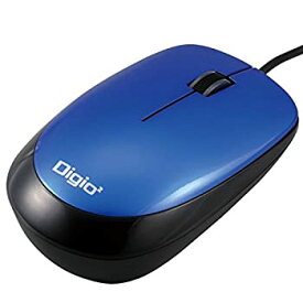 【中古】【未使用】Digio2 有線マウス 3ボタン ブルー MUS-UKT114BL