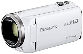 【中古】【未使用】パナソニック HDビデオカメラ V360MS 16GB 高倍率90倍ズーム ホワイト HC-V360MS-W