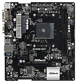 【中古】【未使用】ASRock AMD B450チップ搭載 Micro ATX マザーボード B450M-HDV